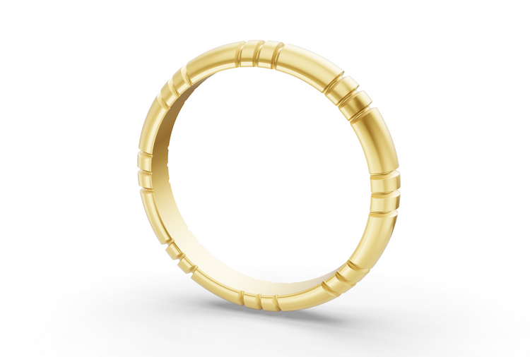 The Ahus Band in Yellow Gold - Thin