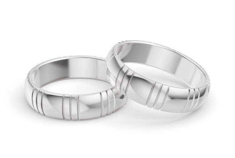 The Ahus Band in White Gold