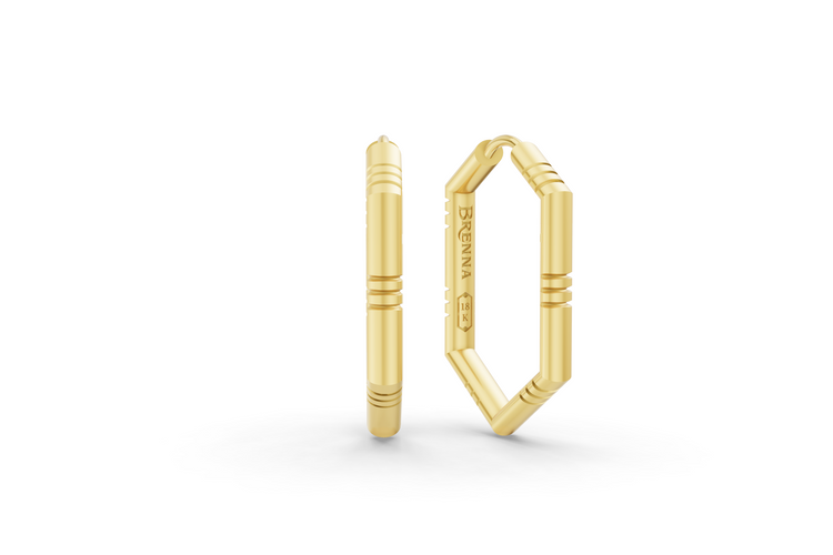 Brenna Hoops In Yellow Gold