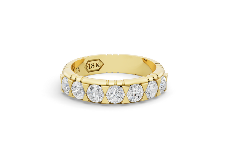 Lucky Seven Diamond Band in Yellow Gold