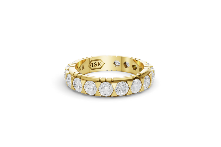 Diamond Eternity Band in Yellow Gold