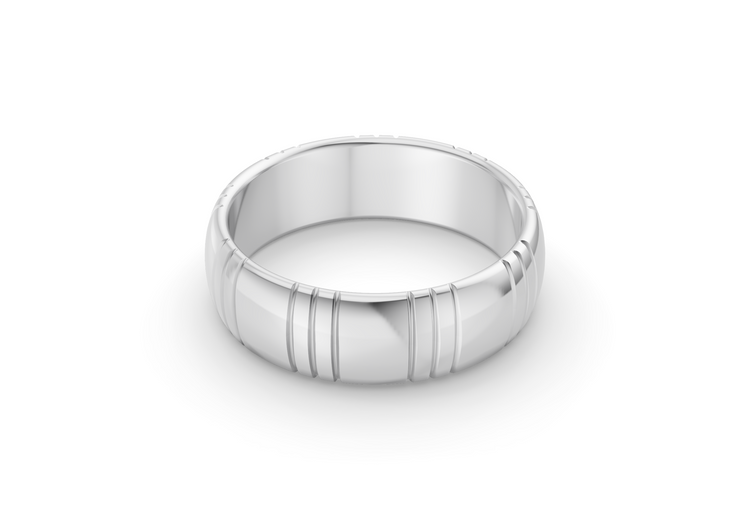 The Ahus Band in White Gold