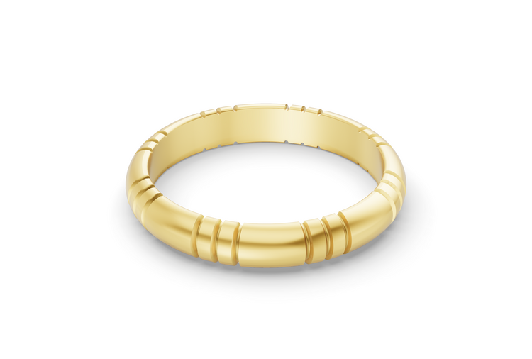 The Ahus Band in Yellow Gold - Thin