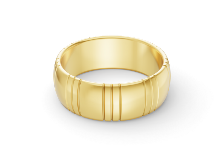 The Ahus Band In Yellow Gold - Thick