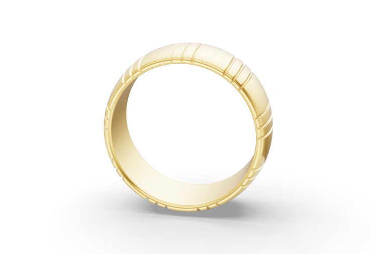 The Ahus Band In Yellow Gold - Thick