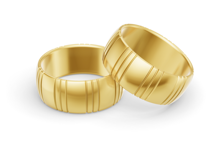 The Ahus Band In Yellow Gold - Thick