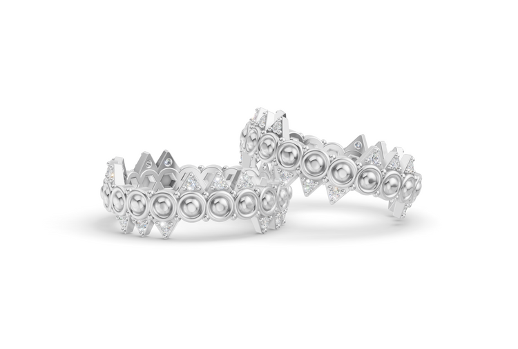 Crooked Crown Ring - White Gold