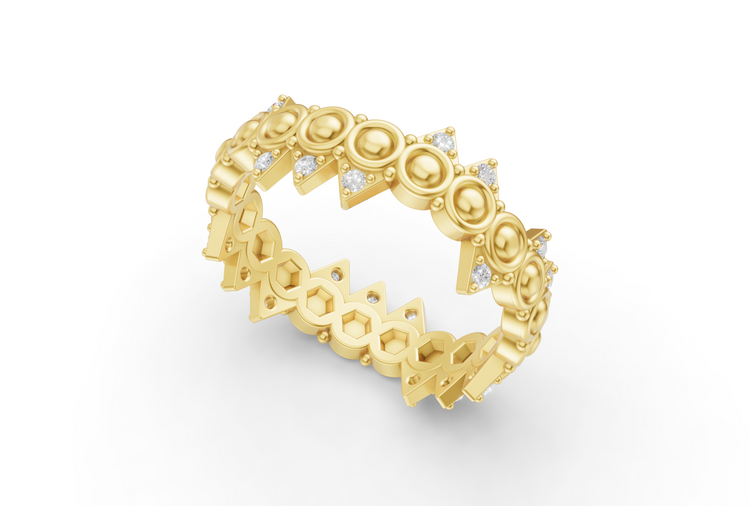 Crooked Crown Ring - Yellow Gold