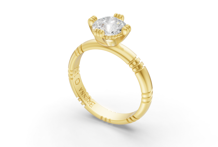 1ct Diamond Iskra Ring in Yellow Gold