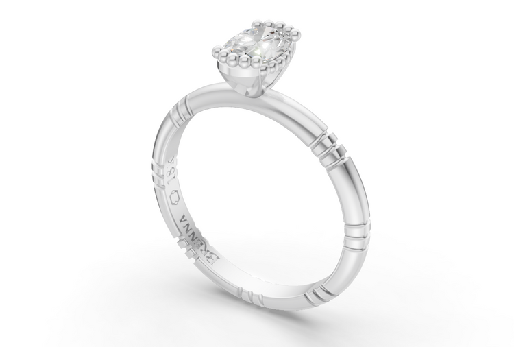 .5ct Oval Diamond Iskra Ring in White Gold