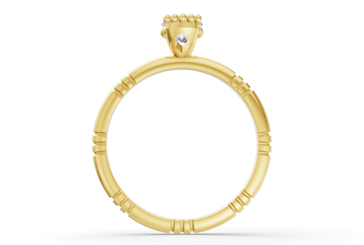 .5ct Oval Diamond Iskra Ring in Yellow Gold