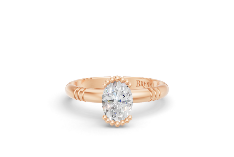 .75ct Oval Diamond Iskra Ring in Rose Gold