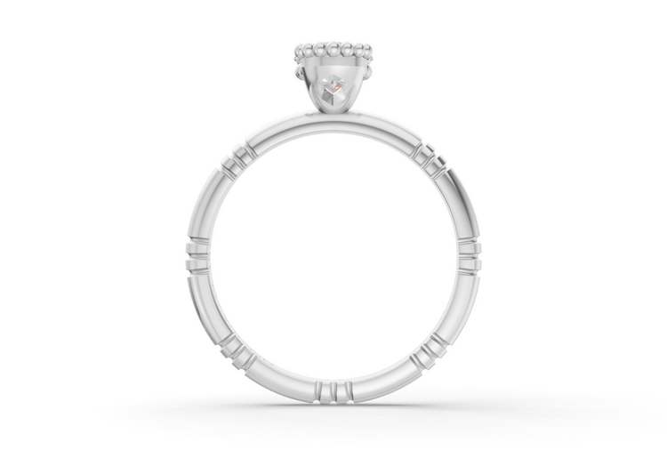 .75ct Oval Diamond Iskra Ring White Gold