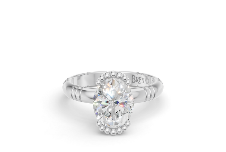 1.5ct Oval Diamond Iskra Ring in White Gold