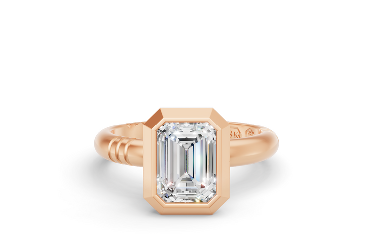 The Leland Emerald cut Diamond Ring in Rose Gold
