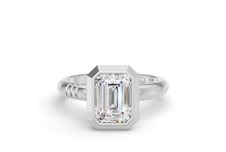 The Leland Emerald cut Diamond Ring in White Gold