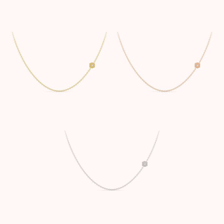 Delicate Diamond Cable Chain in yellow, white and rose gold