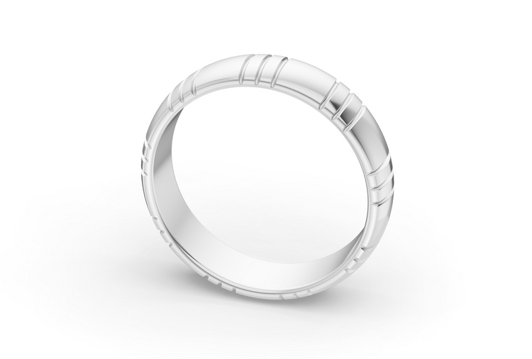 The Ahus Band in White Gold