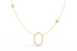 Floating Frame Necklace in Diamond and Gold