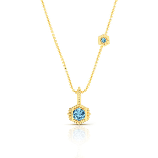 Diamond Cut Ball Chain in  Birthstones and Gold