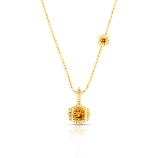 Diamond Cut Ball Chain in  Birthstones and Gold