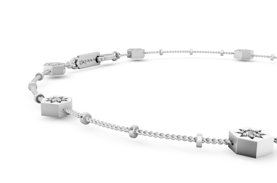 Diamond by the Yard Bracelet in White Gold