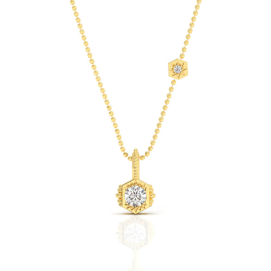 Diamond Cut Ball Chain in  Birthstones and Gold