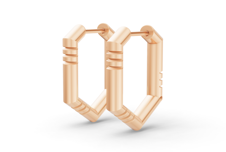 Medium Brenna Hoops In Rose Gold
