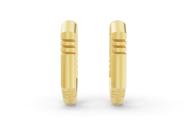 Medium Brenna Hoops In Yellow Gold