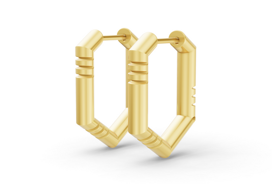 Medium Brenna Hoops In Yellow Gold