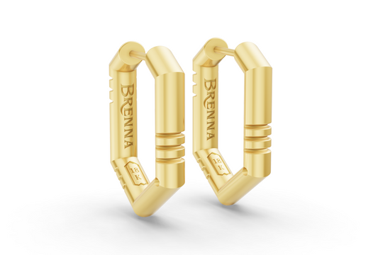 Medium Brenna Hoops In Yellow Gold