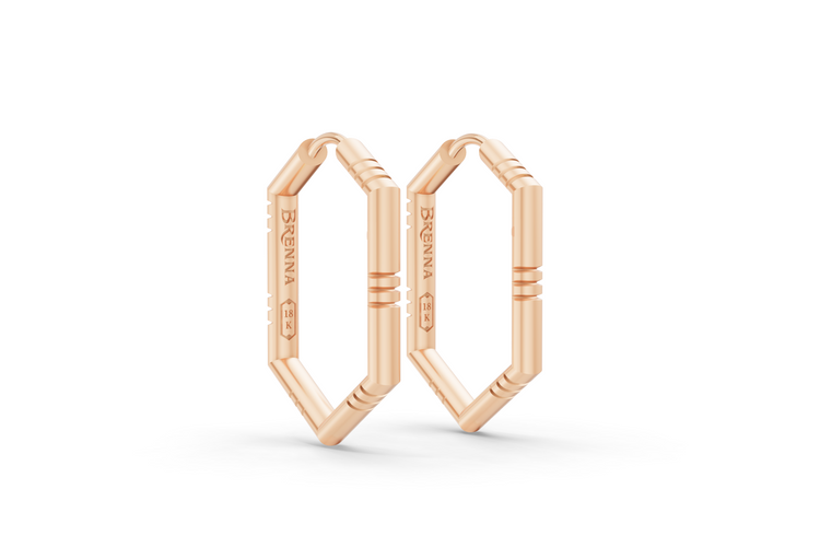 Brenna Hoops In Rose Gold