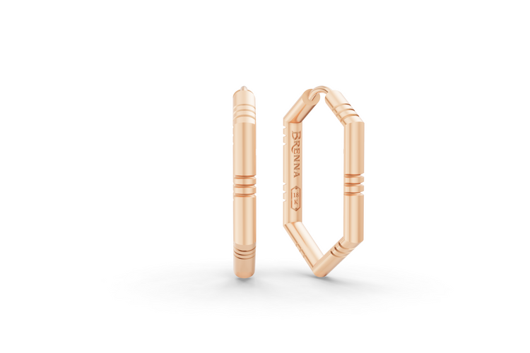 Brenna Hoops In Rose Gold