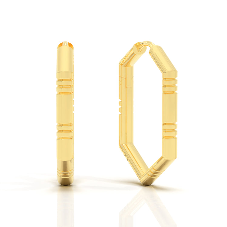 Brenna Hoops In Yellow Gold