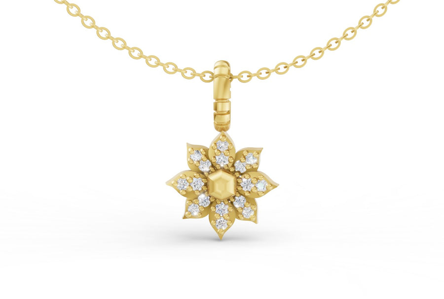 Mini Diamond Flower Charm