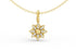 Mini Diamond Flower Charm in Yellow Gold