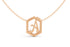 Mini Letter Necklace in Rose Gold, letter A