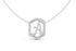 Mini Letter Necklace in White Gold, letter A