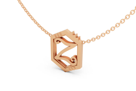 Mini Letter Necklace in Rose Gold, letter Z