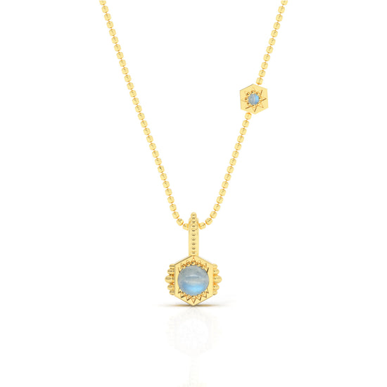 Diamond Cut Ball Chain in  Birthstones and Gold