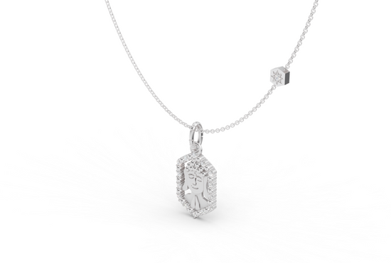 Pleasant Buddha Diamond Necklace in Gold