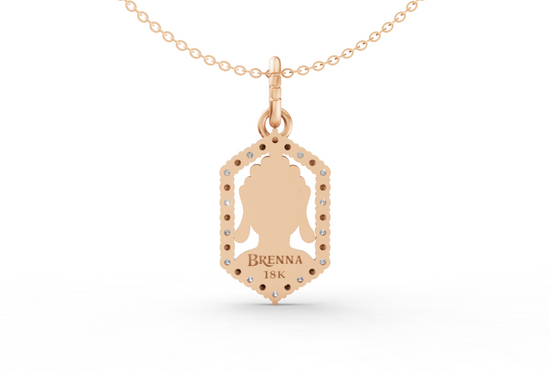 Pleasant Buddha Diamond Necklace in Gold
