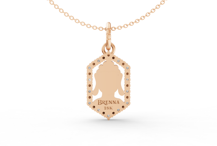 Pleasant Buddha Diamond Necklace in Gold