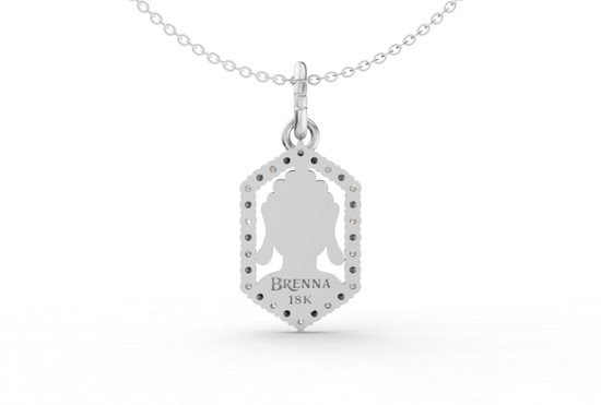 Pleasant Buddha Diamond Necklace in Gold