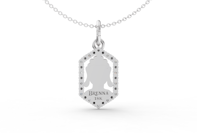 Pleasant Buddha Diamond Necklace in Gold