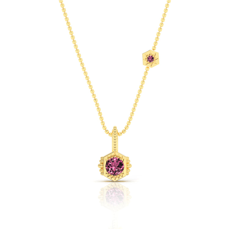 Diamond Cut Ball Chain in  Birthstones and Gold