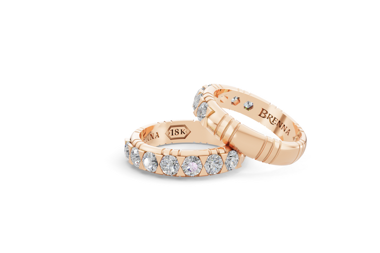 Lucky Seven Diamond Band in Rose Gold