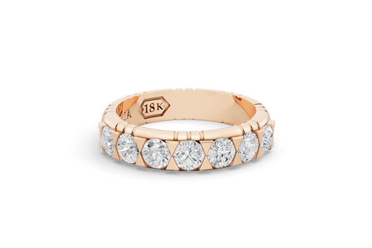 Lucky Seven Diamond Band in Rose Gold