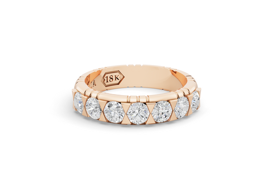 Lucky Seven Diamond Band in Rose Gold