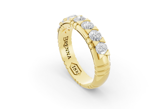 Lucky Seven Diamond Band in Yellow Gold